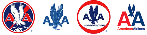 The evolution of the American Airlines logo